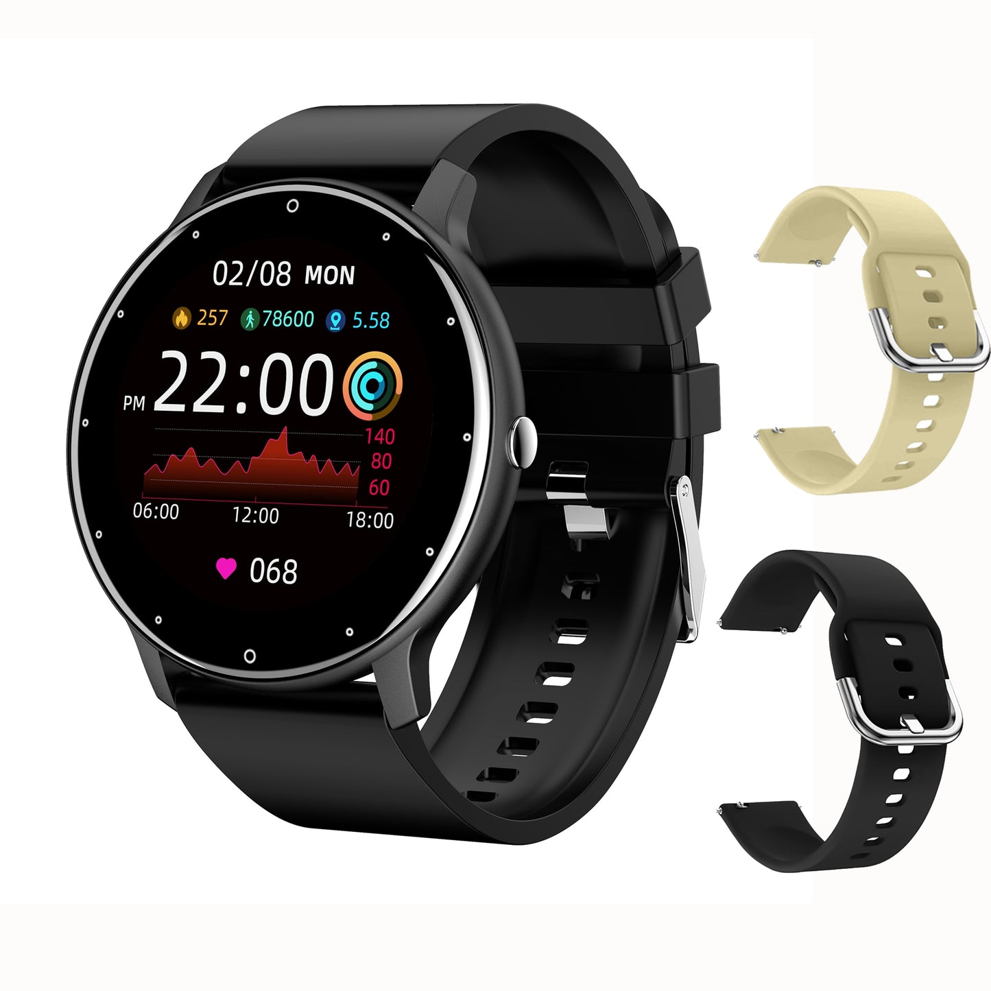 Smart Watch CanMixs novo de 2022, para mulheres e homens, esportivo, rastreador de fitness, monitor de sono e frequência cardíaca, à prova d'água, compatível com IOS e Android.