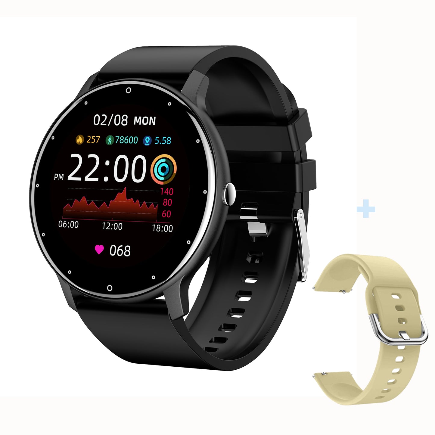 Smart Watch CanMixs novo de 2022, para mulheres e homens, esportivo, rastreador de fitness, monitor de sono e frequência cardíaca, à prova d'água, compatível com IOS e Android.