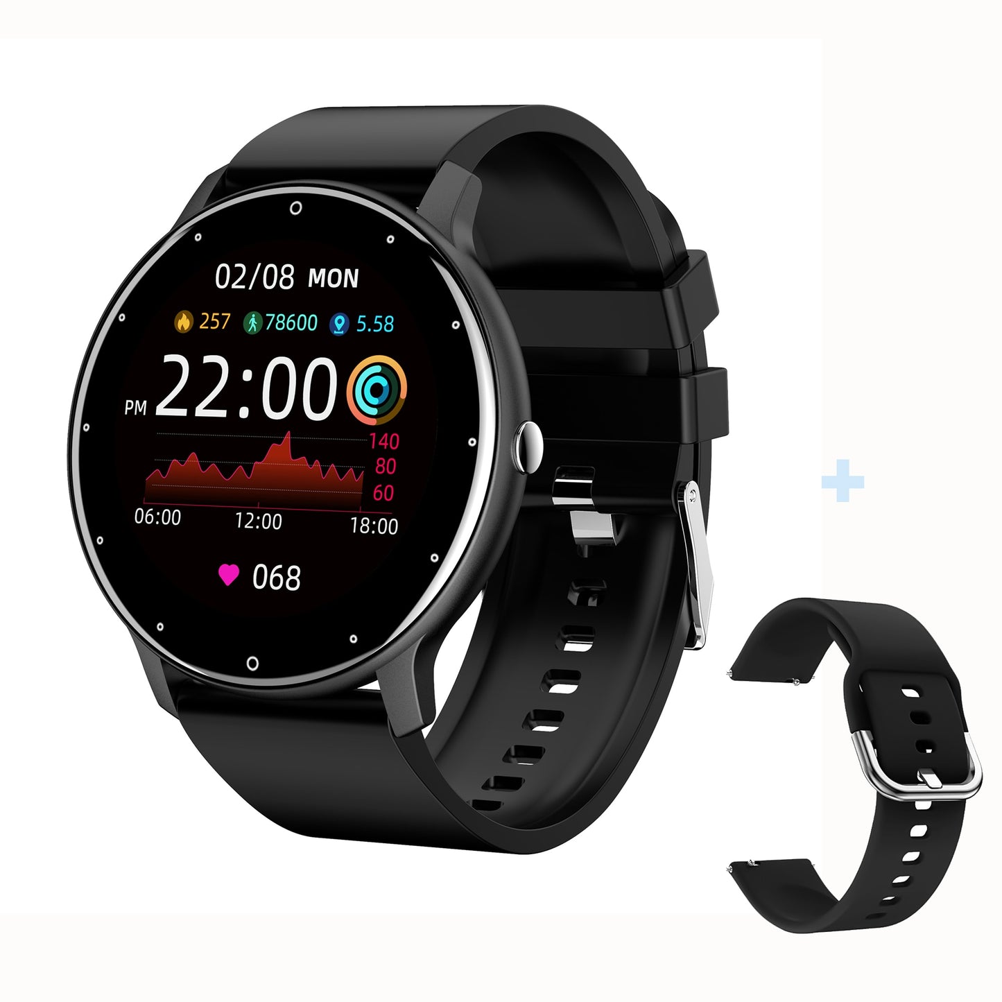 Smart Watch CanMixs novo de 2022, para mulheres e homens, esportivo, rastreador de fitness, monitor de sono e frequência cardíaca, à prova d'água, compatível com IOS e Android.